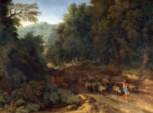 212/dughet, gaspard - landscape with a shepherd and his flock